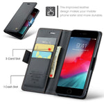 For iPhone 6 Plus / 6s Plus / 7 Plus / 8 Plus Leather Case CASEME 023 RFID Blocking 3 Card Slot Mobile Cover