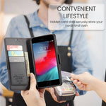 For iPhone 6 Plus / 6s Plus / 7 Plus / 8 Plus Leather Case CASEME 023 RFID Blocking 3 Card Slot Mobile Cover