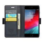 For iPhone 6 Plus / 6s Plus / 7 Plus / 8 Plus Leather Case CASEME 023 RFID Blocking 3 Card Slot Mobile Cover