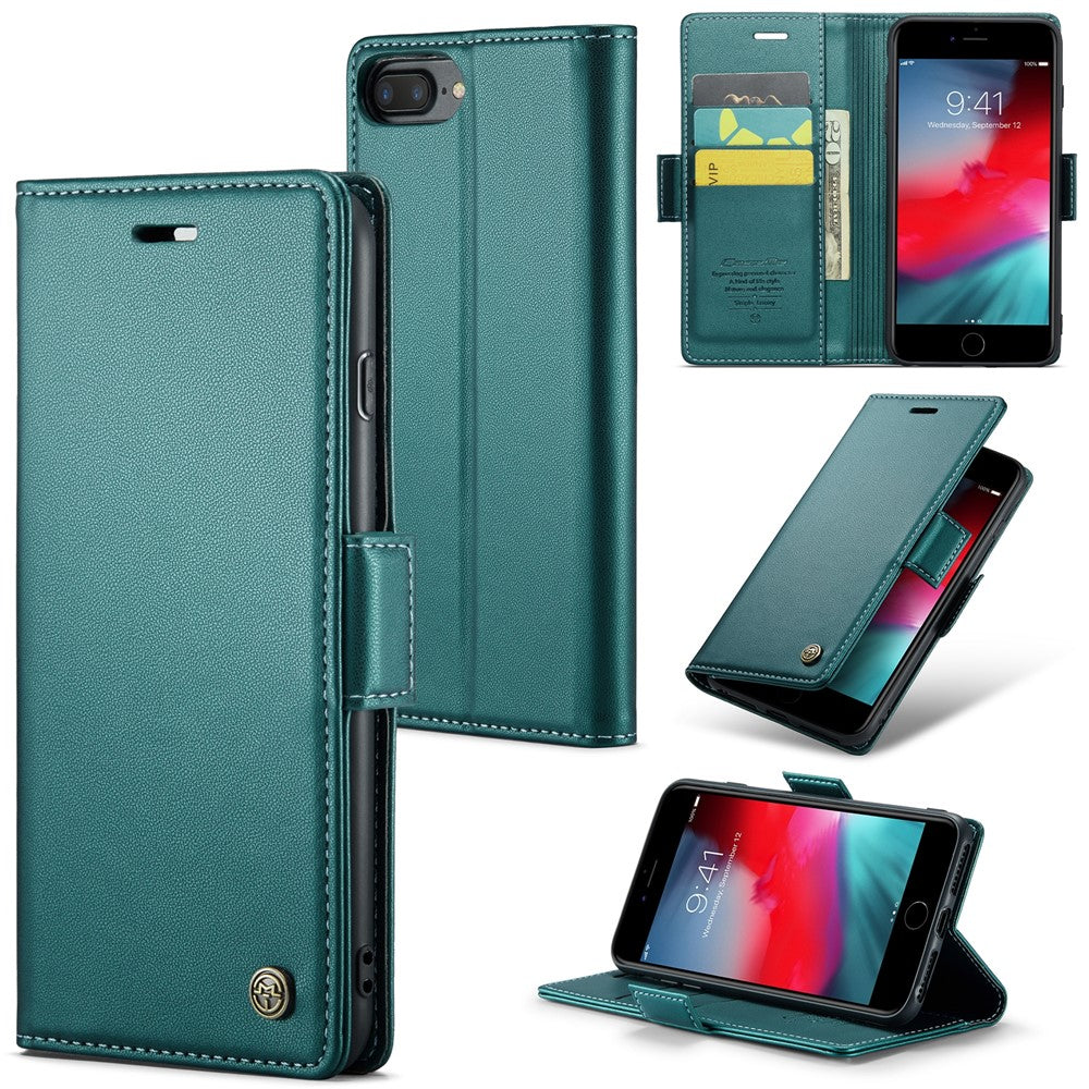 For iPhone 6 Plus / 6s Plus / 7 Plus / 8 Plus Leather Case CASEME 023 RFID Blocking 3 Card Slot Mobile Cover