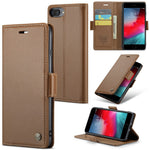 For iPhone 6 Plus / 6s Plus / 7 Plus / 8 Plus Leather Case CASEME 023 RFID Blocking 3 Card Slot Mobile Cover