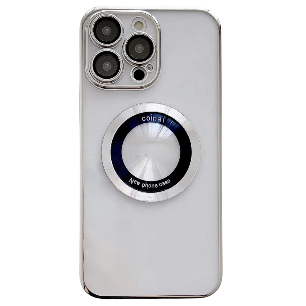 For iPhone 12 Pro Raised Bezel Electroplating Phone Cover Magnetic Charging Phone Case Shell