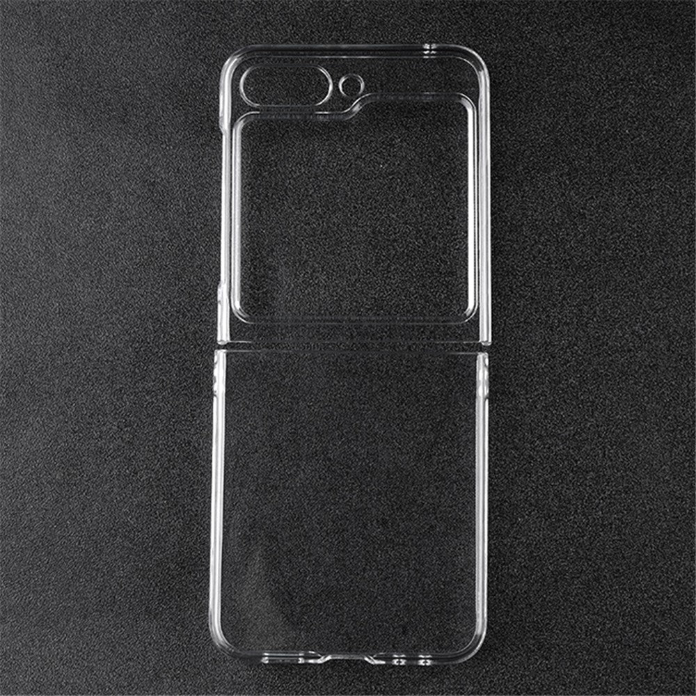 For Samsung Galaxy Z Flip5 5G Transparent Back Shell Phone Case Drop Resistant Hard PC Phone Cover