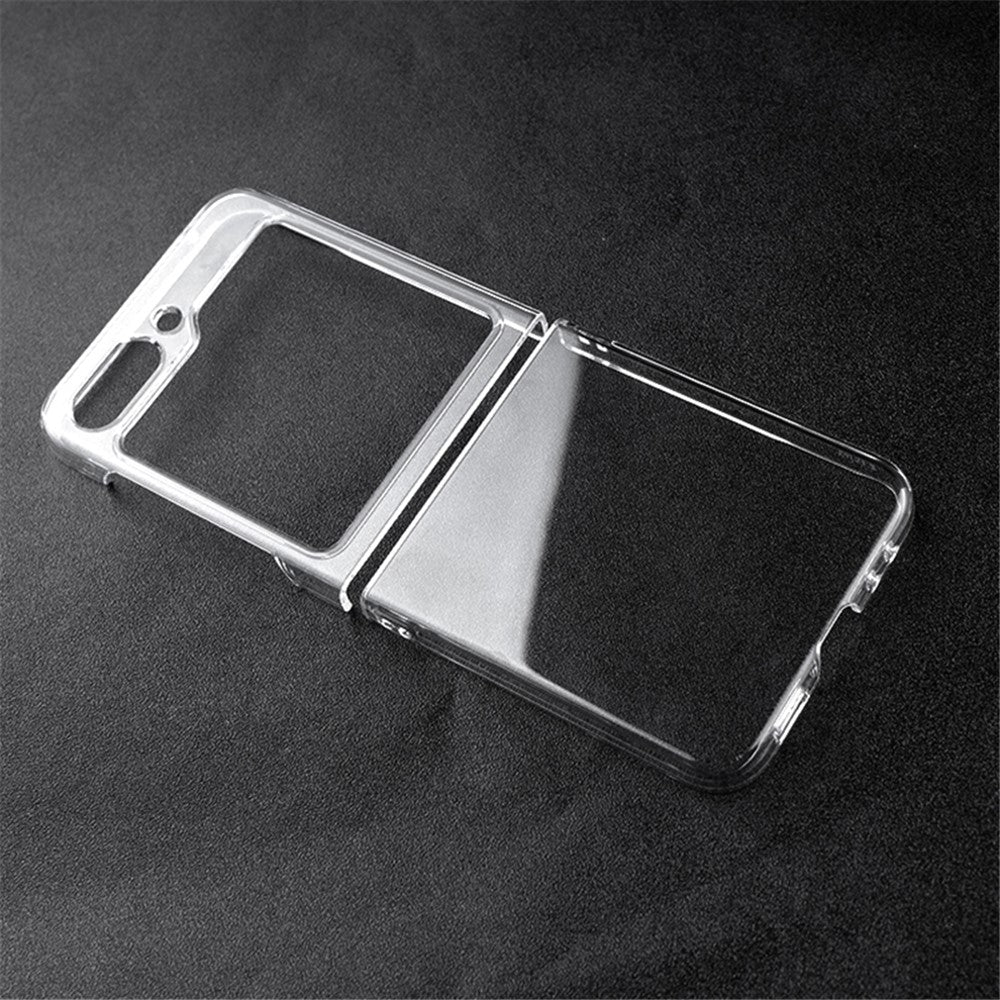 For Samsung Galaxy Z Flip5 5G Transparent Back Shell Phone Case Drop Resistant Hard PC Phone Cover