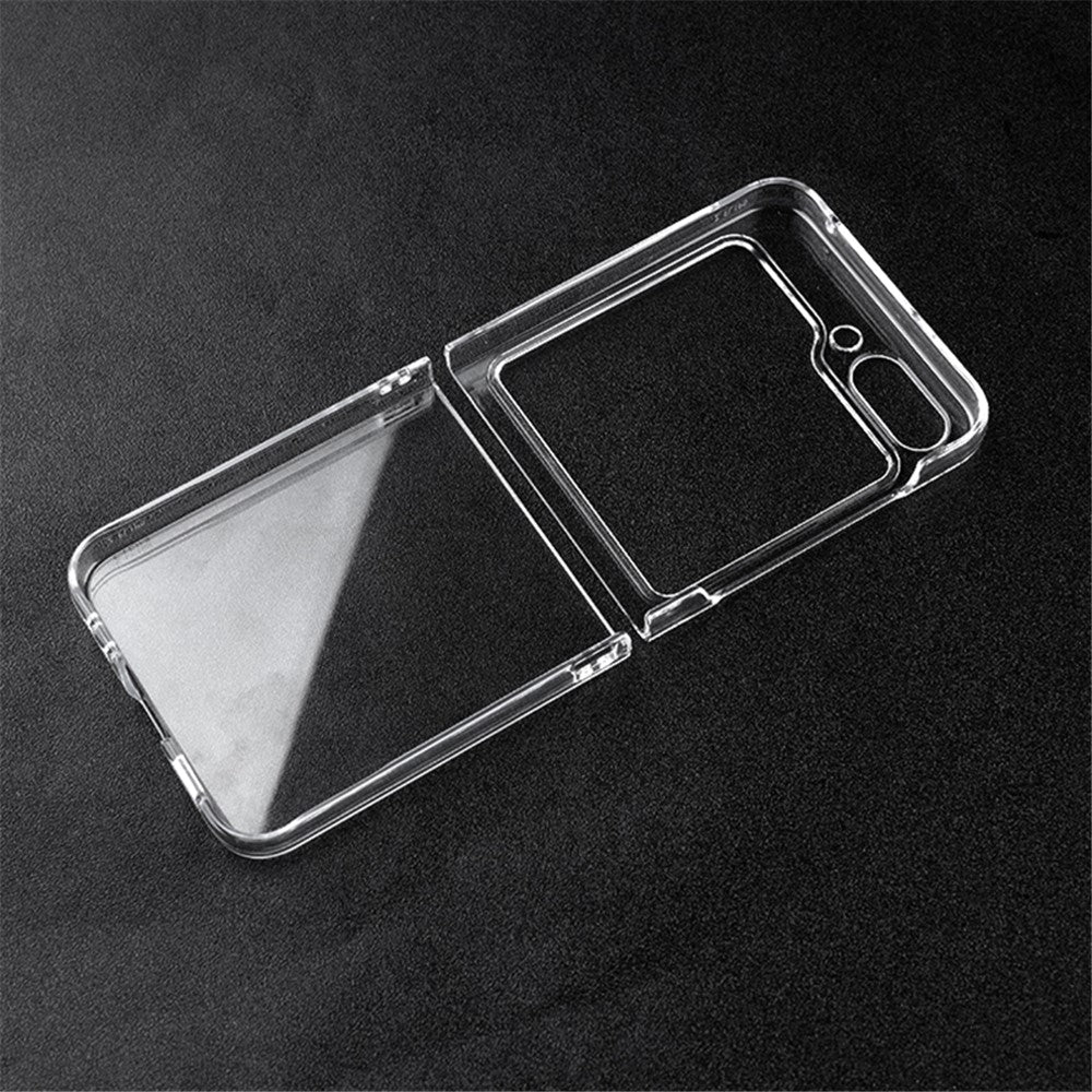 For Samsung Galaxy Z Flip5 5G Transparent Back Shell Phone Case Drop Resistant Hard PC Phone Cover