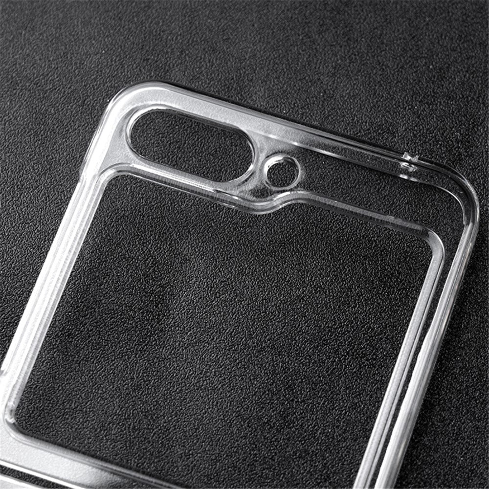 For Samsung Galaxy Z Flip5 5G Transparent Back Shell Phone Case Drop Resistant Hard PC Phone Cover
