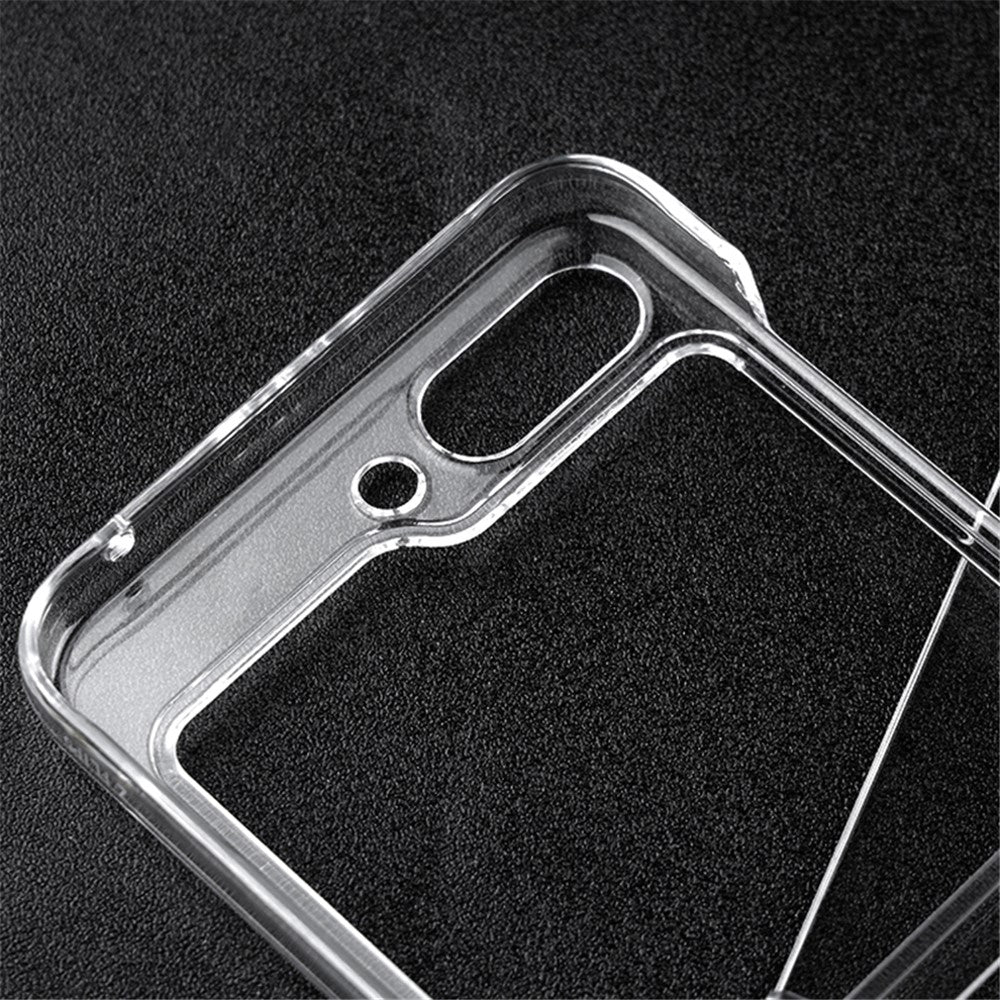 For Samsung Galaxy Z Flip5 5G Transparent Back Shell Phone Case Drop Resistant Hard PC Phone Cover