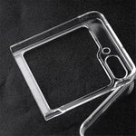 For Samsung Galaxy Z Flip5 5G Transparent Back Shell Phone Case Drop Resistant Hard PC Phone Cover