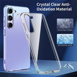 For Samsung Galaxy A54 5G Clear TPU Phone Case with 3Pcs 2.5D Arc Edge Tempered Glass Screen Film