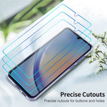 For Samsung Galaxy A54 5G Clear TPU Phone Case with 3Pcs 2.5D Arc Edge Tempered Glass Screen Film