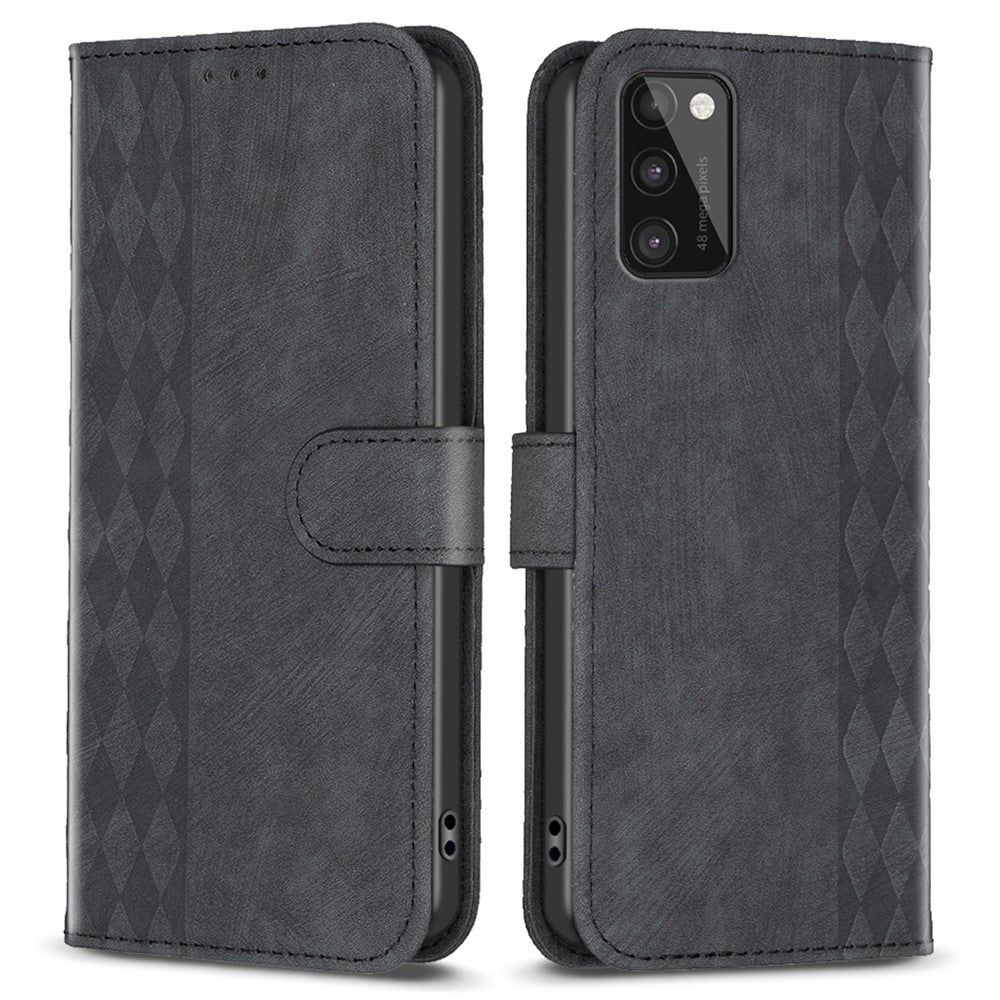 Samsung Galaxy A41 (Global Version) Tryckmönster Fodral Stativ Plånbok Magnetspänne mobilskal