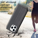 BINFEN COLOR BF18 For iPhone 13 Pro Max Cell Phone Case PU Leather Card Slot Stand Phone Cover