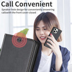 BINFEN COLOR BF18 For iPhone 13 Pro Max Cell Phone Case PU Leather Card Slot Stand Phone Cover