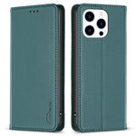 BINFEN COLOR BF18 For iPhone 13 Pro Max Cell Phone Case PU Leather Card Slot Stand Phone Cover