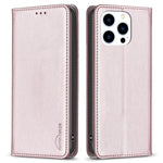 BINFEN COLOR BF18 For iPhone 13 Pro Max Cell Phone Case PU Leather Card Slot Stand Phone Cover
