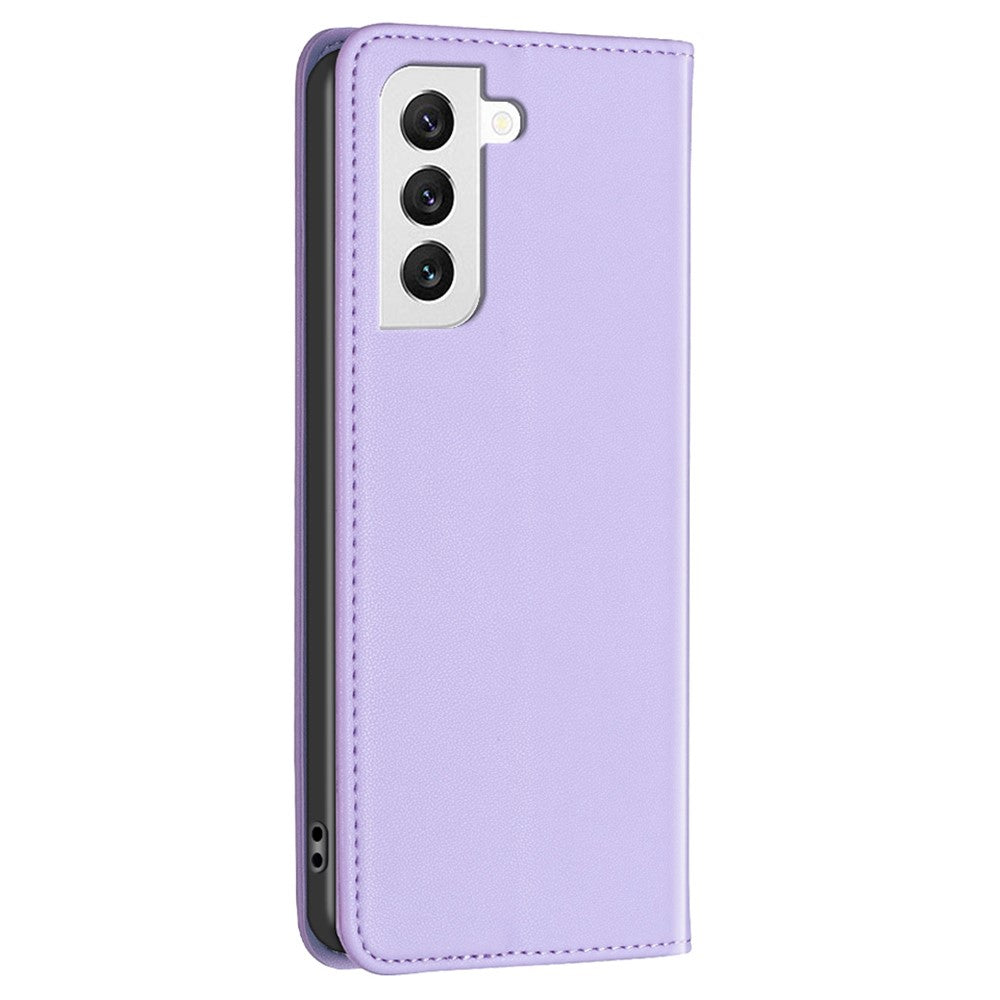 BINFEN COLOR BF18 PU-lædercover med kortholder, flipstativ og magnetisk mobilcover til Samsung Galaxy S21+ 5G