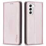 BINFEN COLOR BF18 För Samsung Galaxy S21+ 5G PU-läderfodral Korthållare Flipstativ Magnetiskt mobilskal