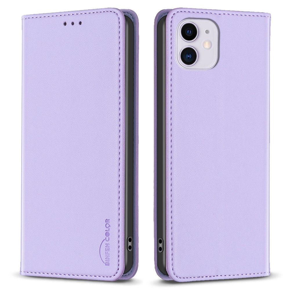 BINFEN COLOR BF18 For iPhone 11 PU Leather Drop-proof Stand Cover Card Holder Phone Case