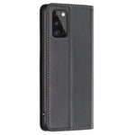 BINFEN COLOR BF18 Telefonlædercover til Samsung Galaxy A41 (Global Version) med Kortholder og Standerfunktion