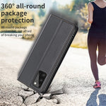 BINFEN COLOR BF18 Telefonlædercover til Samsung Galaxy A41 (Global Version) med Kortholder og Standerfunktion