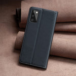 BINFEN COLOR BF18 Telefonlædercover til Samsung Galaxy A41 (Global Version) med Kortholder og Standerfunktion