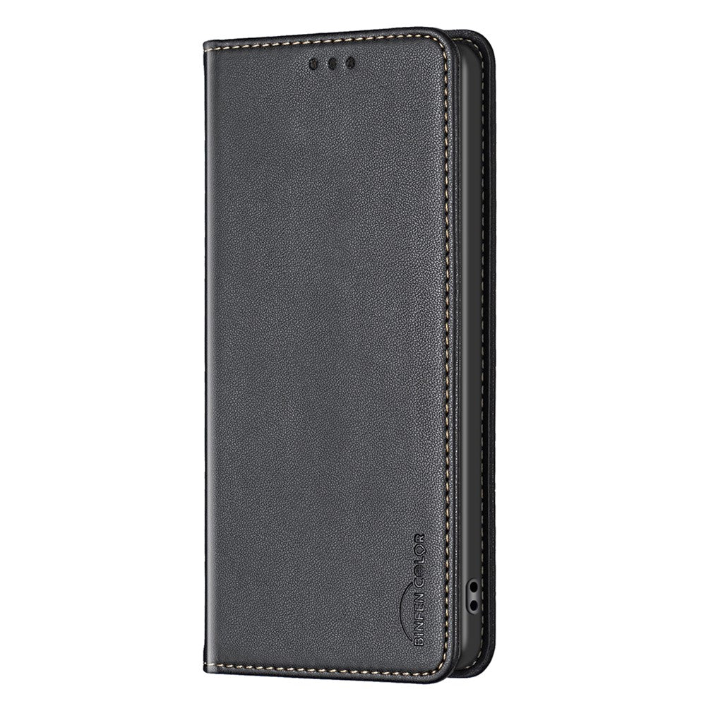 BINFEN COLOR BF18 Telefonlædercover til Samsung Galaxy A41 (Global Version) med Kortholder og Standerfunktion