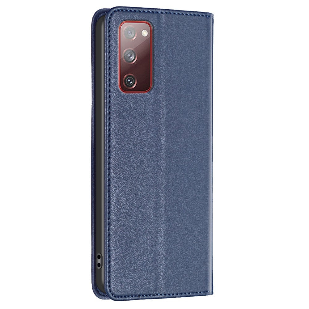 BINFEN COLOR BF18 för Samsung Galaxy S20 FE / S20 FE 5G / S20 FE 2022 / S20 Lite mobilskal Stativ Korthållare Läderfodral