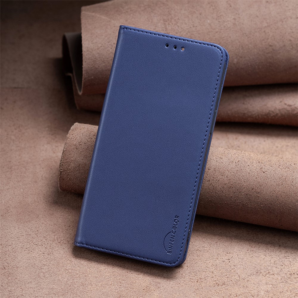 BINFEN COLOR BF18 för Samsung Galaxy S20 FE / S20 FE 5G / S20 FE 2022 / S20 Lite mobilskal Stativ Korthållare Läderfodral