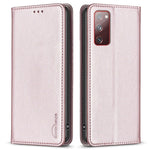 BINFEN COLOR BF18 för Samsung Galaxy S20 FE / S20 FE 5G / S20 FE 2022 / S20 Lite mobilskal Stativ Korthållare Läderfodral