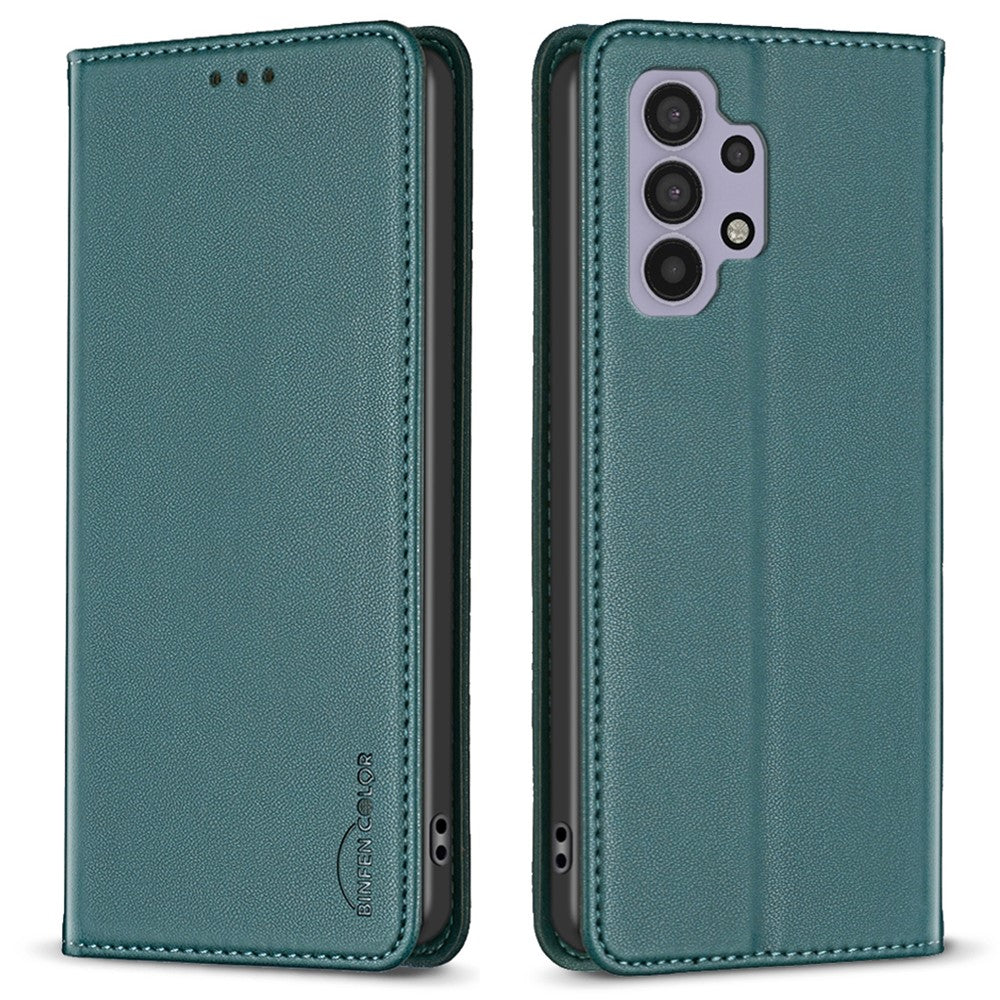 BINFEN COLOR BF18 Stand Case for Samsung Galaxy A32 5G / M32 5G Leather Phone Cover with Card Slots
