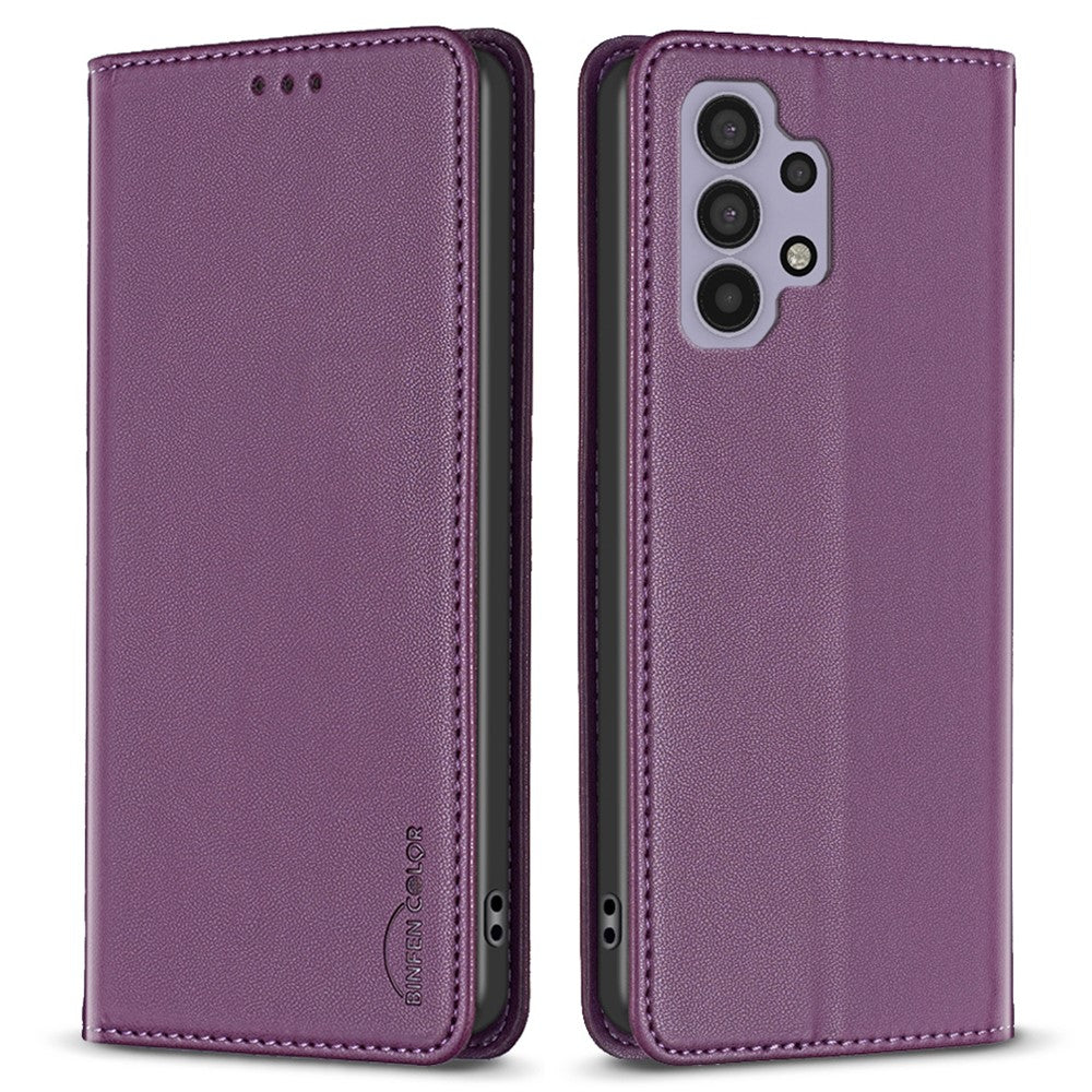 BINFEN COLOR BF18 Stand Case for Samsung Galaxy A32 5G / M32 5G Leather Phone Cover with Card Slots