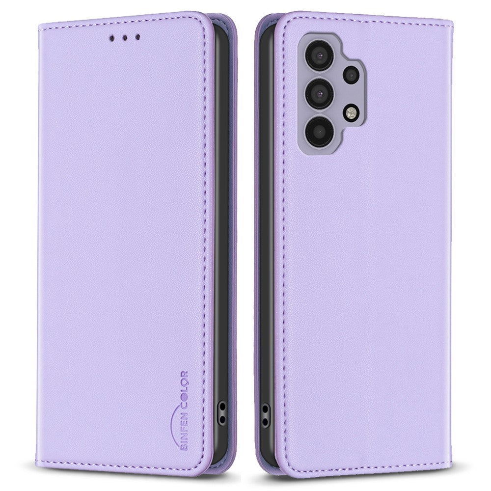 BINFEN COLOR BF18 Stand Case for Samsung Galaxy A32 5G / M32 5G Leather Phone Cover with Card Slots