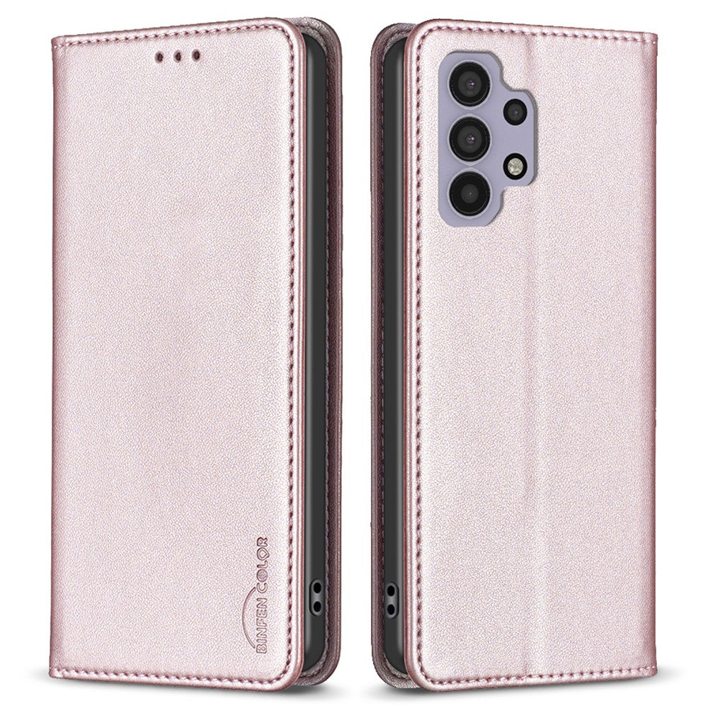 BINFEN COLOR BF18 Stand Case for Samsung Galaxy A32 5G / M32 5G Leather Phone Cover with Card Slots