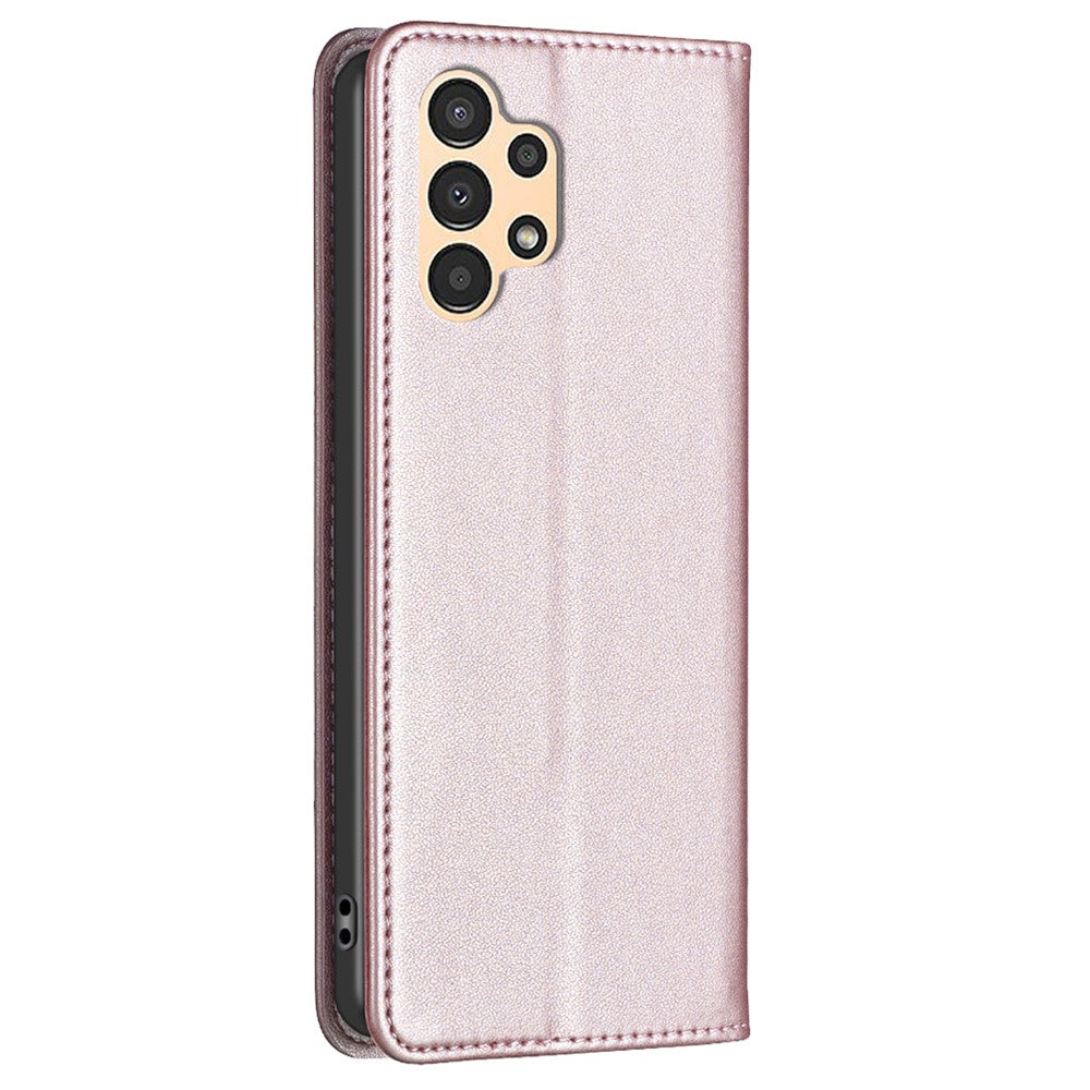 BINFEN COLOR BF18 PU-läderskal till Samsung Galaxy A13 4G / 5G, korthållare, magnetiskt fällbart mobilskal