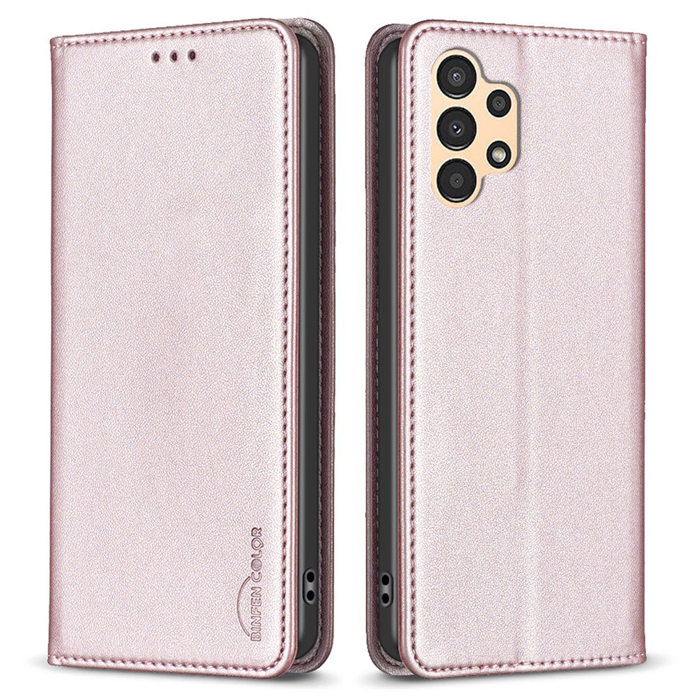 BINFEN COLOR BF18 til Samsung Galaxy A33 5G PU Læder Folio Cover, Kortlomme, Stativ Telefoncover
