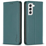 BINFEN COLOR BF18 För Samsung Galaxy S22 5G PU-läderkortsskydd stötsäkert stativfodral