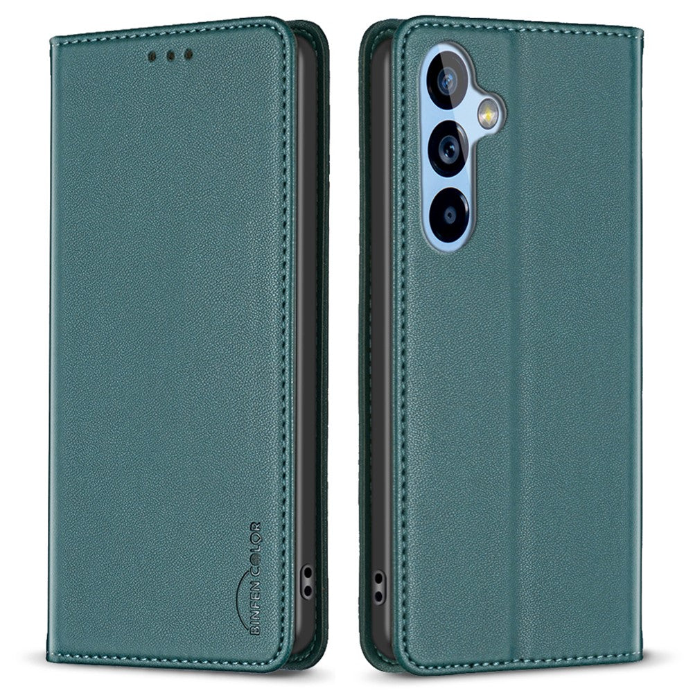 BINFEN COLOR BF18 PU Leather Case for Samsung Galaxy A54 5G , Card Holder Stand Magnetic Phone Cover