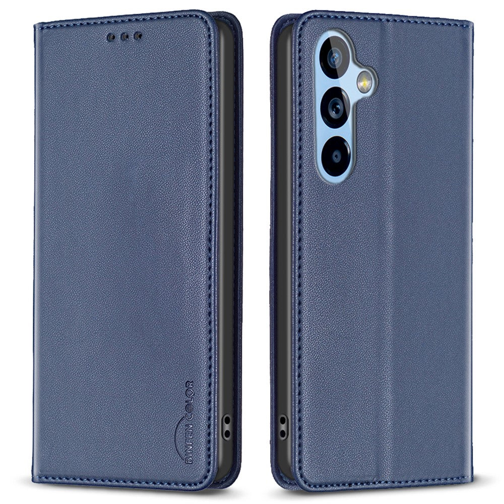 BINFEN COLOR BF18 PU Leather Case for Samsung Galaxy A54 5G , Card Holder Stand Magnetic Phone Cover