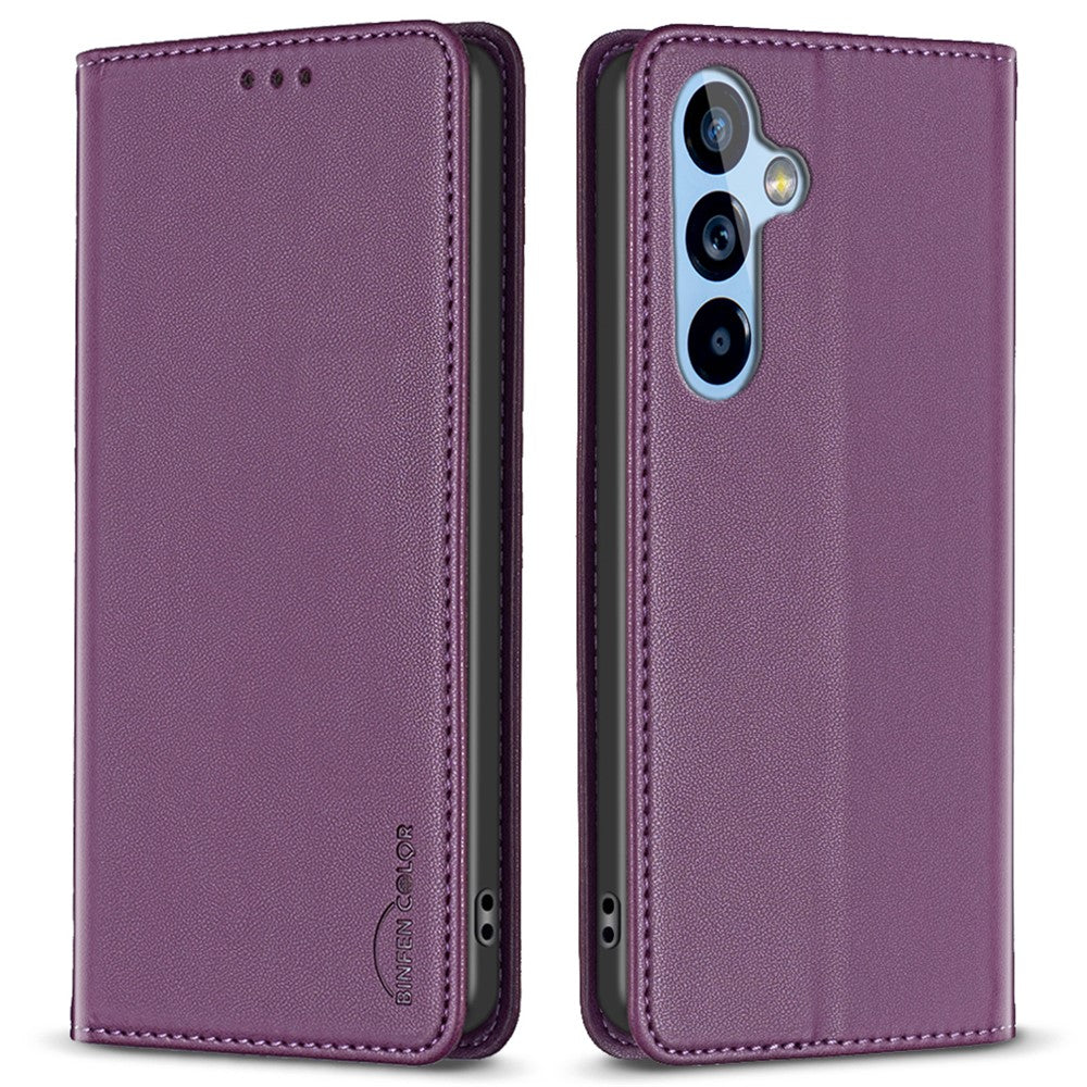BINFEN COLOR BF18 PU Leather Case for Samsung Galaxy A54 5G , Card Holder Stand Magnetic Phone Cover