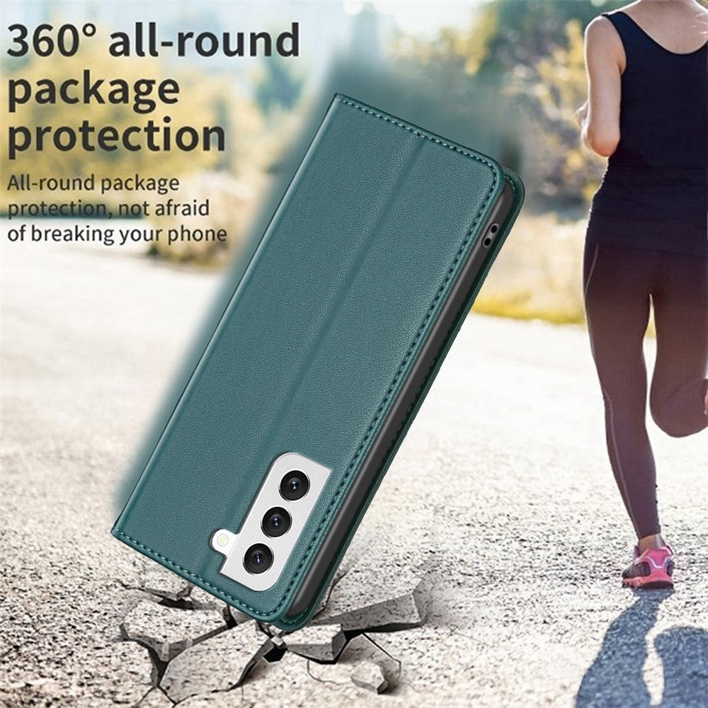 BINFEN COLOR BF18 For Samsung Galaxy S22+ 5G Flip Leather Case Card Slots Stand Protective Phone Cover