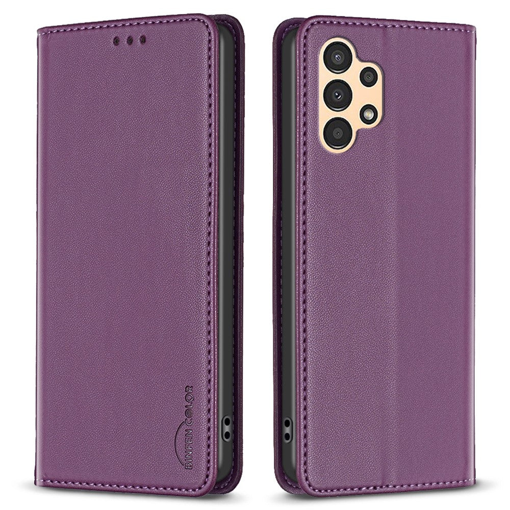 BINFEN COLOR BF18 mobilskal till Samsung Galaxy A23 4G / A23 5G (Global version) / M23 5G / F23 5G / M13 4G, PU-läder stativ med korthållare