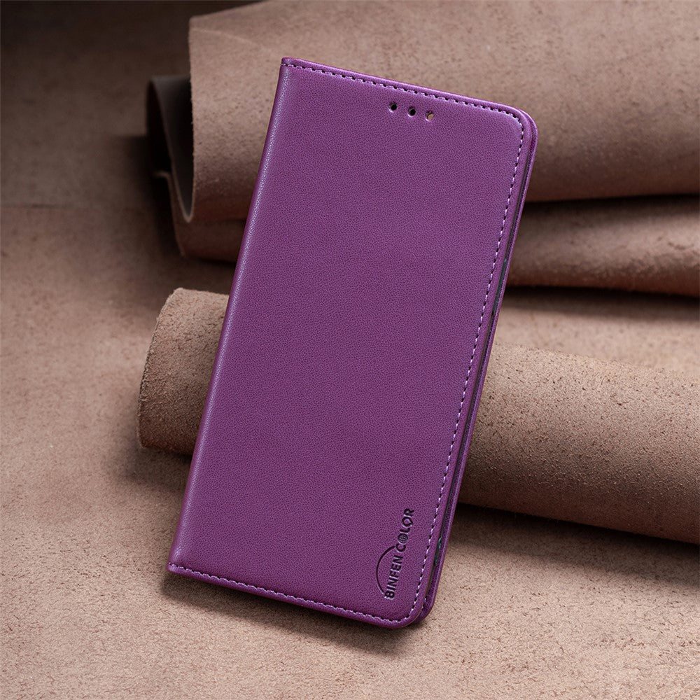 BINFEN COLOR BF18 mobilskal till Samsung Galaxy A23 4G / A23 5G (Global version) / M23 5G / F23 5G / M13 4G, PU-läder, stativ, korthållare