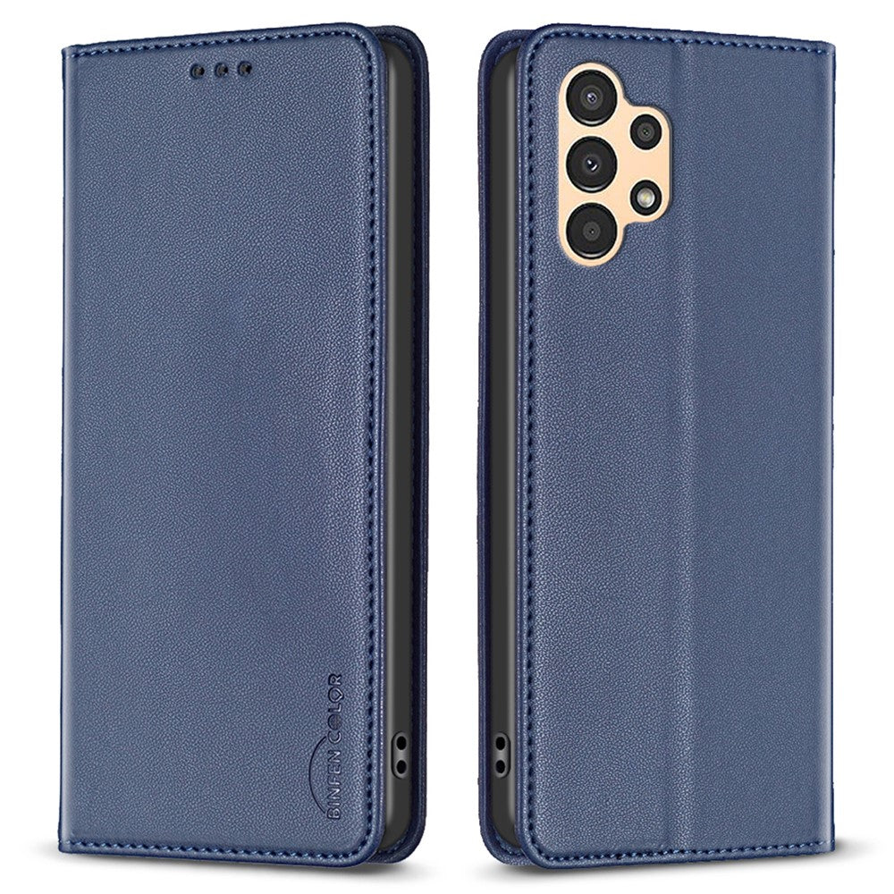 BINFEN COLOR BF18 mobilskal till Samsung Galaxy A23 4G / A23 5G (Global version) / M23 5G / F23 5G / M13 4G, PU-läder, stativ, korthållare