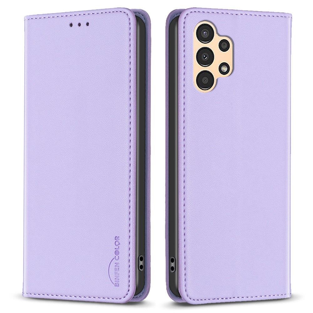 BINFEN COLOR BF18 mobilskal till Samsung Galaxy A23 4G / A23 5G (Global version) / M23 5G / F23 5G / M13 4G, PU-läder stativ med korthållare