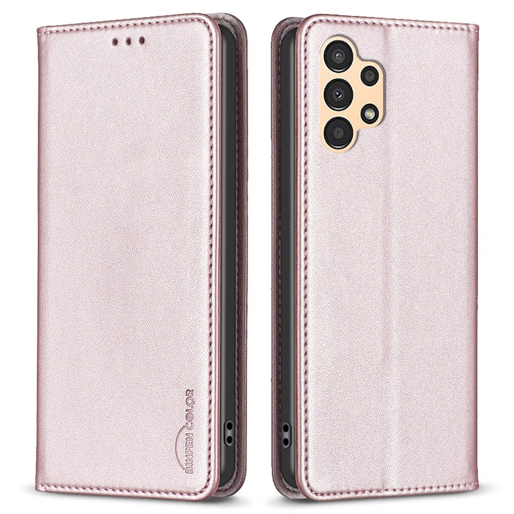 BINFEN COLOR BF18 mobilskal till Samsung Galaxy A23 4G / A23 5G (Global version) / M23 5G / F23 5G / M13 4G, PU-läder, stativ, korthållare