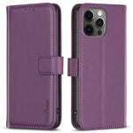 BINFEN COLOR BF17 Pungcover til iPhone 12 / 12 Pro 6.1 tommer, Flipcover i PU-læder med standerfunktion