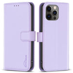 BINFEN COLOR BF17 Pungcover til iPhone 12 / 12 Pro 6.1 tommer, Flipcover i PU-læder med standerfunktion