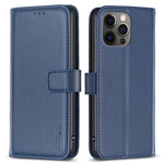 BINFEN COLOR BF17 Pungcover til iPhone 12 / 12 Pro 6.1 tommer, Flipcover i PU-læder med standerfunktion