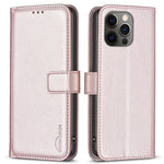 BINFEN COLOR BF17 Pungcover til iPhone 12 / 12 Pro 6.1 tommer, Flipcover i PU-læder med standerfunktion