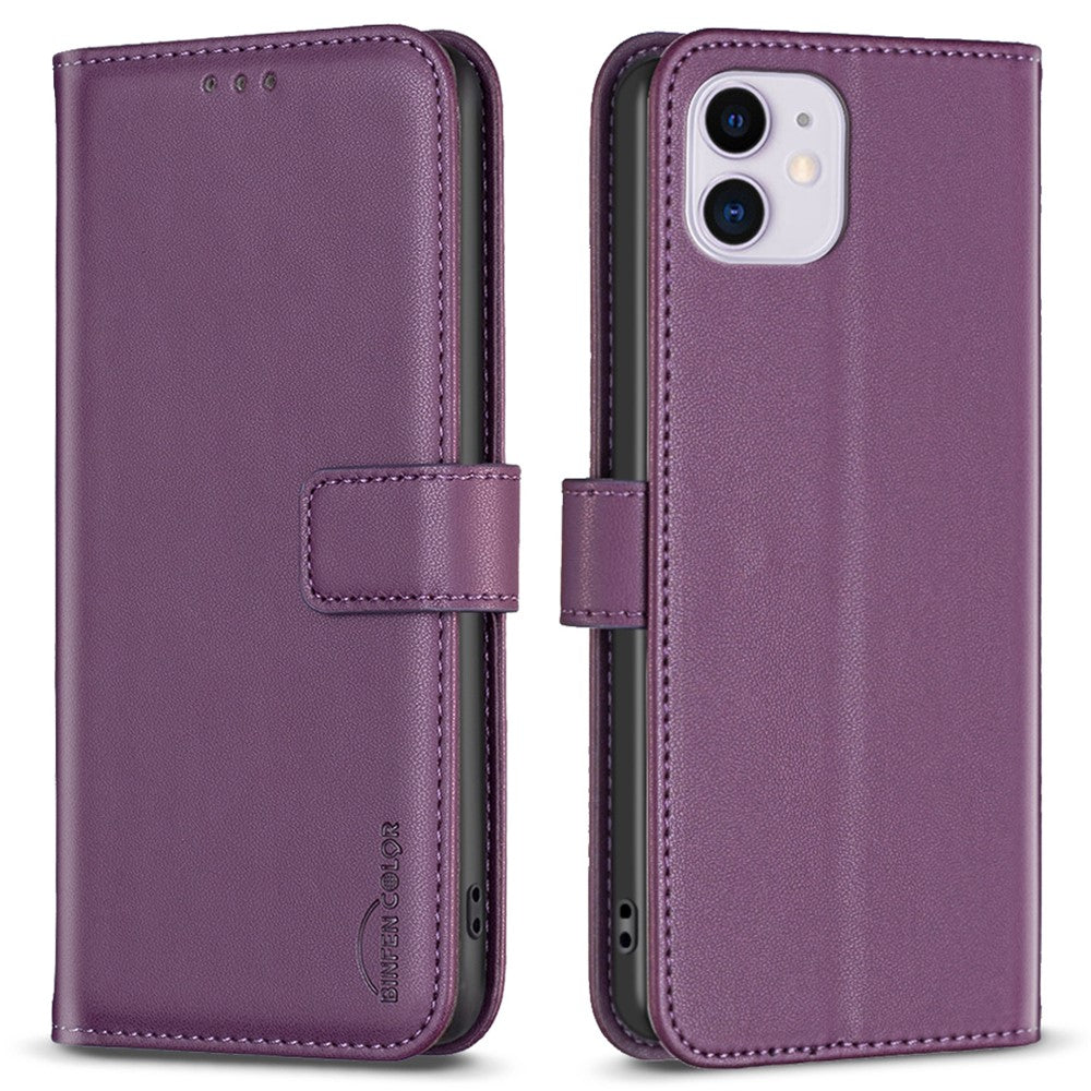 BINFEN COLOR BF17 For iPhone 11 PU Leather Wallet Case Magnetic Folio Flip Stand Phone Cover